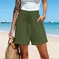 thumbnail image 5 of BLVB Womens Shorts Lightweight Bermuda Shorts for Women Drawstring Casual Summer Beach Shorts with Pockets, 5 of 7
