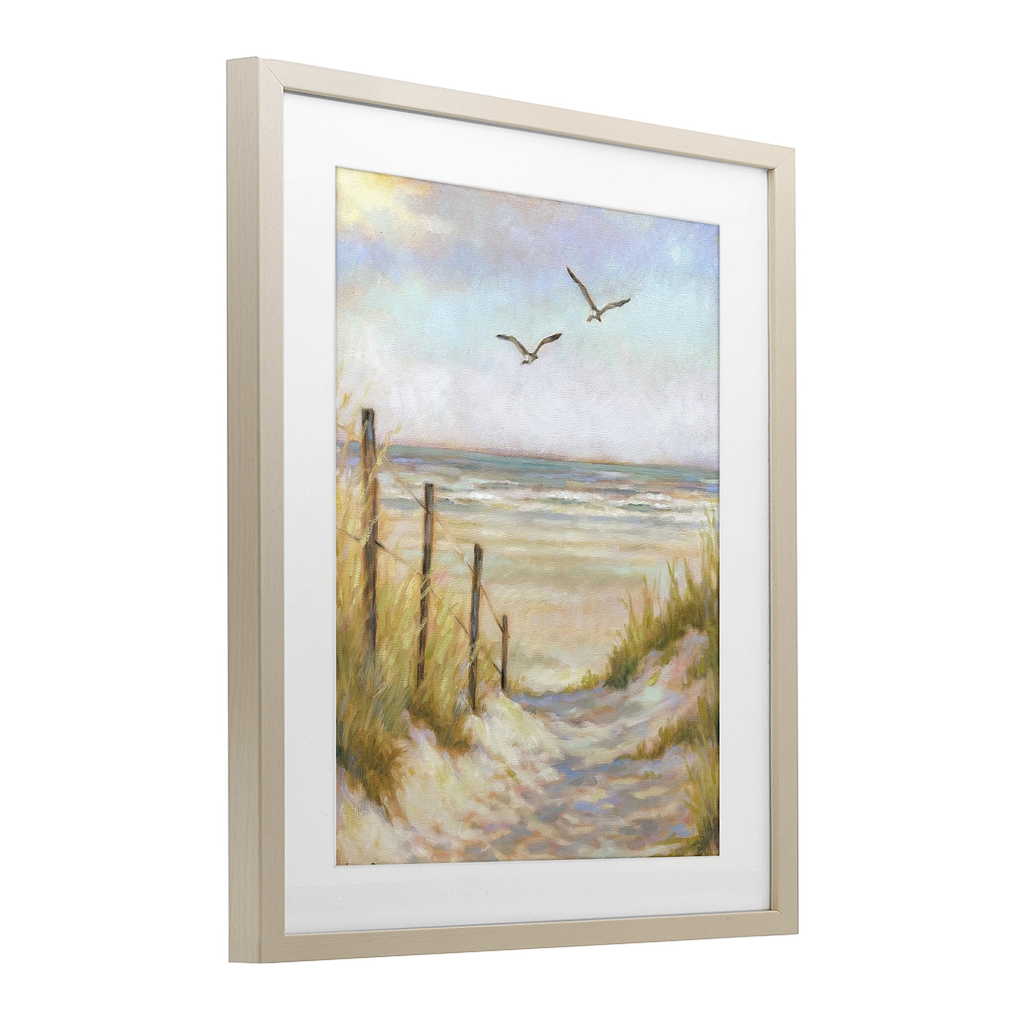 Stupell Industries Tranquility Beach Coastal Path Birch Framed Print Under Glass, design by Linda Sperruzzi