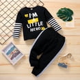 thumbnail image 1 of LSLJS Ensemble de Vêtements 2 Pcs pour Bébé Garçon Automne Hiver Sweat à Col Rond avec Lettres Pantalon Décontracté, 1 of 9