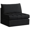 thumbnail image 1 of Meridian Furniture Jacob Black Velvet Armless, 1 of 8