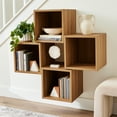 thumbnail image 3 of Better Homes & Gardens Wall Mounted Cube Shelves, Set of 4, Light Honey Finish, 3 of 9