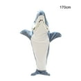 thumbnail image 3 of Huamade Shark Blanket Sudadera con capucha para adultos - Shark Onesie Manta portátil para adultos - Manta de tiburón Súper suave y acogedora franela con capucha Saco de dormir de tiburón, 3 of 5
