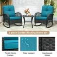 thumbnail image 3 of ATR ART to REAL Patio Wicker Rocking Furniture Sets,Rattan Rocker Chair Sets with Side Table for Porch, Peacock Blue, 3 of 13
