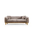 thumbnail image 2 of Vanessa Tufted Upholstery Sofa finished with Velvet Fabric in Taupe, 2 of 3