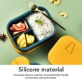thumbnail image 4 of Fiambrera De Silicona A Prueba De Fugas, Contenedor De Almacenamiento De Alimentos De 3 Compartimentos, Aislamiento De Olores, Caja Fuerte Para Refrigerador Con Diseño, 4 of 7