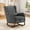 Dark Gray, variant on Someet Nursery Rocking Chair, Upholstered Glider Rocker Chair with Tufted Thick Backrest for Living Room, Nursery, Bedroom, Beige