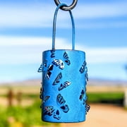 2-Pack Rustic Hanging Solar Lantern Distressed Blue - Hanging Solar Lights Outdoor Setting, Waterproof Durable Metal Design. Turn Switch To The "ON" Position And They're Ready To Use