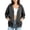 Dark Gray, variant on Women's Oversized Casual Solid Color Zip-Up Hoodie Drawstring Long Sleeve Elastic Cuff Jacket with Pockets Spring Autumn Loose Shape Outerwear Daily Tops (Purple, L).