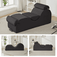 thumbnail image 2 of ijuicy Chaise Lounge Chair for Yoga, Chaise Lounge with Headrest, Oversized Yoga Chair Indoor - Dark Gray, 2 of 7