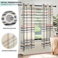 thumbnail image 3 of Yayeee Window Curtains Set of 2 for Living Room Light Filtering 63"x52", Beige Plaid Pattern, 3 of 7