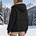 thumbnail image 6 of KICILVS Womens Fleece Lined Windbreaker Jackets Water-Resistant Hooded Zip Up Coat with Pockets Warm Winter Outerwear, 6 of 6