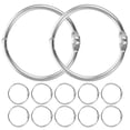thumbnail image 1 of HIAKDOFT 12Pcs Small Metal Binder Rings Lightweight Portable Round Rings for Notepad Scrapbook Crafts, 1 of 8