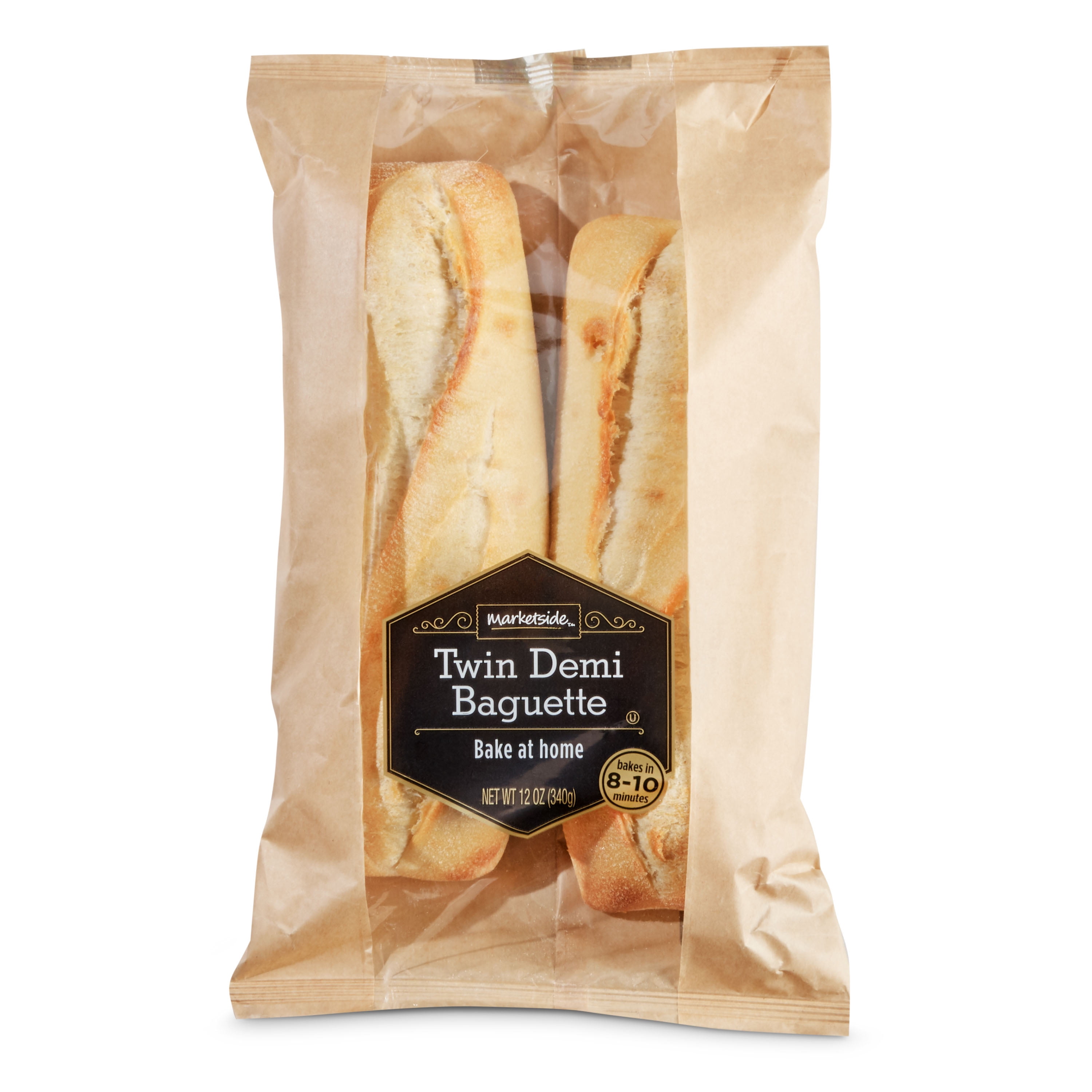Marketside Bake at Home Twin Demi Baguette, 12 oz, 2 Count