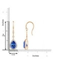 thumbnail image 2 of ANGARA Natural 3.9 ct Tanzanite Drop Earrings with Diamond Halo in 14K Rose Gold for Women (Size-10x7mm) | December Birthstone, Anniversary, Jewelry Gift for Women | Natural Tanzanite Earrings, 2 of 7