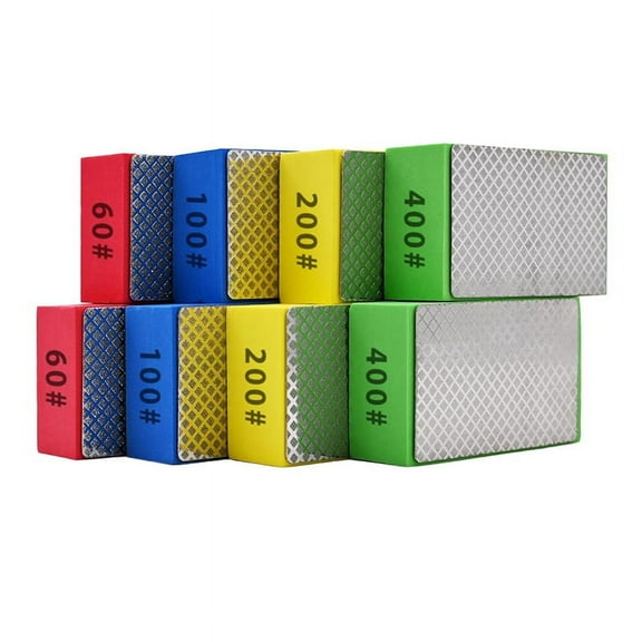 8pcs Hand Polishing Pads for Ceramic Tile Glass Grinding,Sanding Blocks Polishing 60,100,200,400