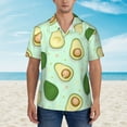 thumbnail image 2 of Disketp Hawaiian Shirts For Men,Avocado Print Mens Casual Short Sleeve Button Down Shirts Beach Shirt, 2 of 7