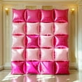thumbnail image 6 of LQQBOX Pink Square Foil Balloon Wall, 25 PCS Double Sided Pink Square Balloon Backdrop for Girls Women Bachelorette Anniversary Birthday Party Decoration, 6 of 7