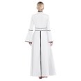 thumbnail image 4 of inhzoy Clergy Robe For Women  Loose Fit Church Pastor Maxi Dress Minister Choir Robe Long Dress White XL, 4 of 7