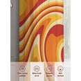 thumbnail image 6 of Orange Yellow Sheer Curtains 84 Inch Length 2 Panels Set, Modern Ombre Abstract Aesthetic Art Voile Window Treatment Rod Pocket Curtains Sheers Drapes for Bedroom/Living Room/Kitchen 52"x84"x2, 6 of 7