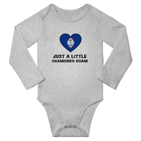 

Just a Little Chamorro Guam Baby Long Sleeve Bodysuit (Gray 12 Months)