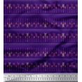 thumbnail image 1 of Soimoi Purple Silk Fabric Hearts & Arrow Printed Craft Fabric by the Yard 44 Inch Wide, 1 of 3
