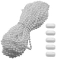 thumbnail image 1 of 5M White 4.5mm Blinds Vertical Blind Bottom Chain +5 Plastic Vertical Blind Clips Chain Connectors for Roller Blind Replacement Parts Roman Vertical Blinds, 1 of 6