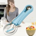 thumbnail image 4 of Piwvid Melon Baller Scoop Set, 4 In 1 Stainless Steel Fruit Carving Tools Kit, Fruit Scooper Watermelon Cutter for Ice Cream Melon,Dig Pulp Separator Fruit Slicer, 4 of 9