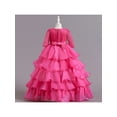 thumbnail image 4 of Bagilaanoe Kids Girl Princess Dress Flower Girl Lace Multi-Layer Ruffle Tutu Skirt 3T 4T 5T 6T 7T 8T  9T 10T Formal Party Wedding Dress Prom, 4 of 9