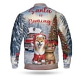 thumbnail image 2 of Santa is Coming Shiba Inu Merry Christmas Xmas Noel Truck Tree All Over Print 3D Baseball Jacket Shibas Dog Lovers Gifts Idea Bomber Jacket Softball - 02023, 2 of 6
