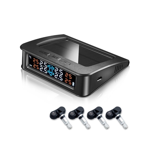 Kenally Sensor de presión de neumáticos de coche, recargable, Digital, inalámbrico, alarma de aire de neumáticos de coche, probador de temperatura de Pantallas optoelectrónicas Kenally TO010555-00