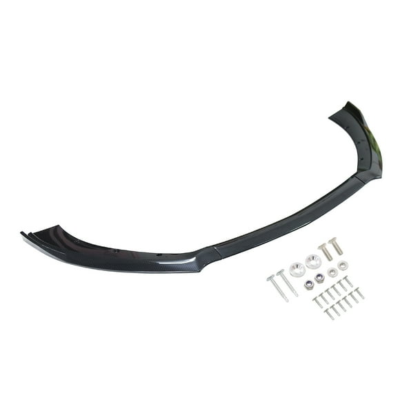 Carbon Fiber 3 Pieces Car Front Canard Lip Splitter Body Shovels Lip Spoiler Replacement for Mustang 2015-2017