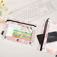 thumbnail image 4 of 2 Pack Pencil Bag 9.84x6.1 Inch 3-Ring Page Turning Folder Zipper Pencil Case Pencil Bag Page Turning File BagPink Cat, 4 of 6