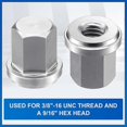 thumbnail image 5 of 10 Pcs 3/8inch Battery Stud Nut Battery Stainless Steel Closed Nut for Standard 3/8inch Stud, 5 of 5