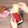thumbnail image 5 of Adhesive Phone Card Holder with Stand Smart Phones or Cases PU Phone Wallet Two Way Adjustable Black, 5 of 6