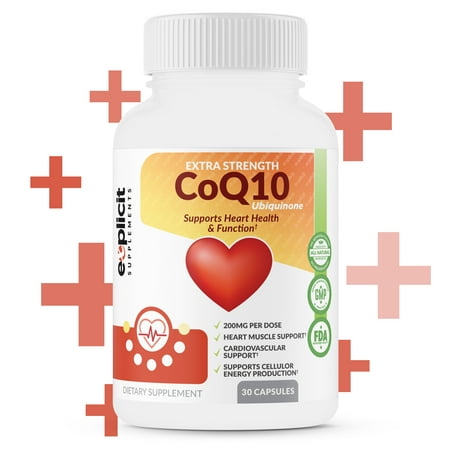 Coenzyme Q10 Ubiquinone | Max Strength CoQ10 200mg, Supports Heart Health & More | Made in USA, 1 (Best Way To Take Coenzyme Q10)