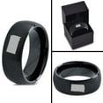 thumbnail image 4 of Tungsten South Dakota The Mount Rushmore State Band Ring 8mm Men Women Comfort Fit Black Dome Brushed Polished, 4 of 4