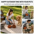 thumbnail image 2 of 1 Pack Collapsible Silicone Double Pet Bowl, 2-in-1 Portable Food & Water Separate Feeding Bowl, Foldable Travel Bowl for Dogs & Cats, 2 of 8