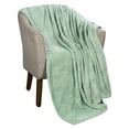 thumbnail image 5 of BNM Fleece Diamond Fluffy Blanket, Twin, Sea Foam, 5 of 7