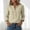Beige, variant on MOJOGO Women's Cotton Linen Shirts Button Up Shirt with Long Sleeve V Notch Neck Blouses Spring Summer Casual Tops Yellow S
