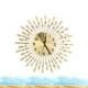 thumbnail image 3 of Reloj de pared moderno y silencioso con diamantes de metal, ideal para sala de estar, dormitorio y oficina (dorado)., 3 of 6