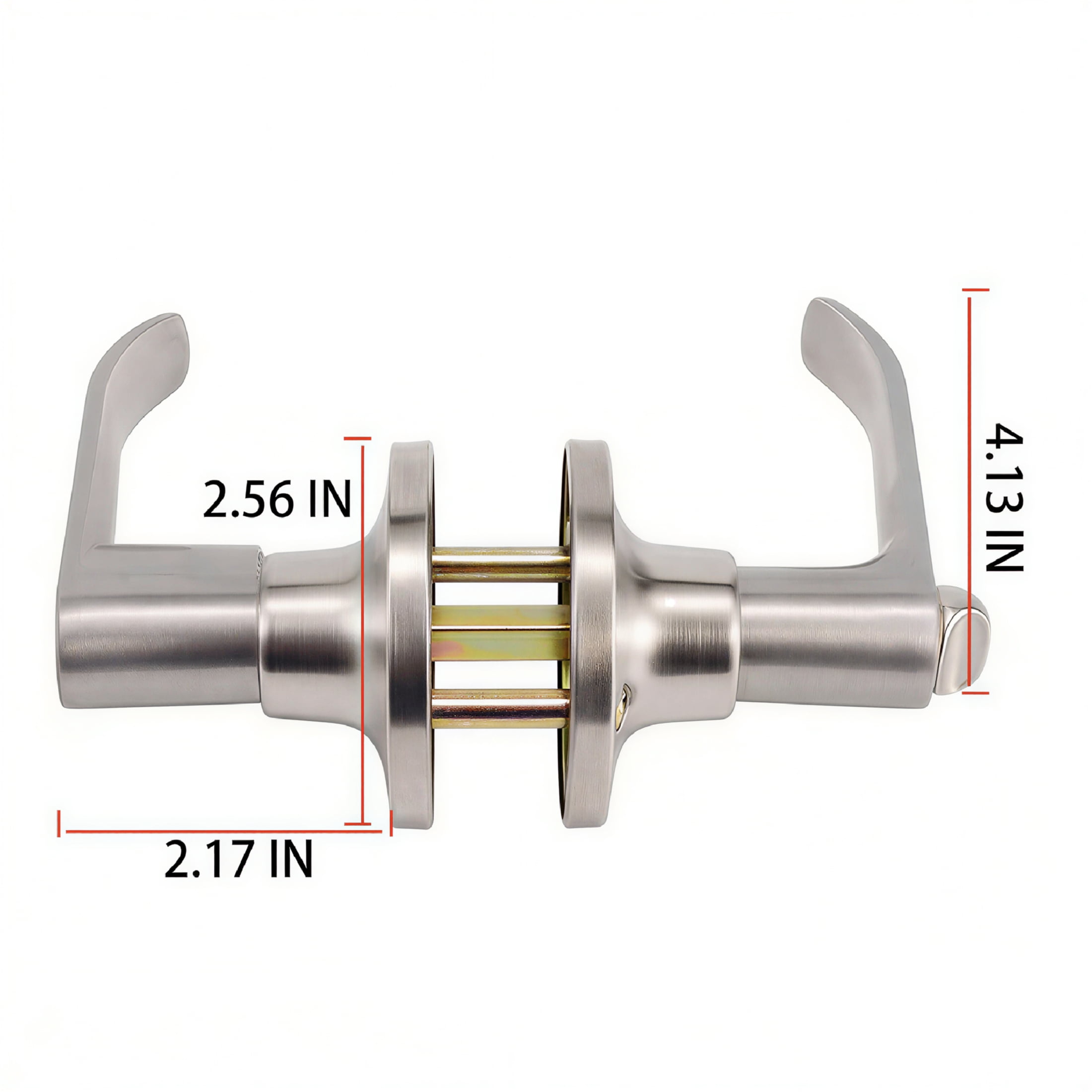 FACEGA Door Knob Door Knob with Lockms Door Handle,White