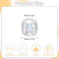 thumbnail image 2 of Paquete de 2000 cuentas de vidrio en forma de trompeta de 4mm, cuentas espaciadoras de vidrio sueltas mini para hacer DIY, claras, 2 of 6