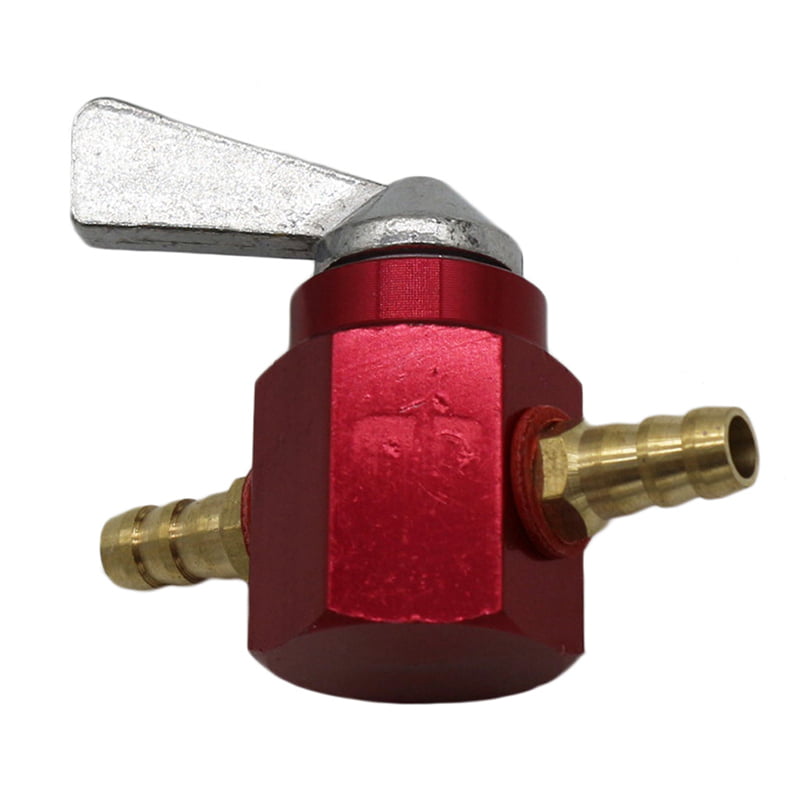 6mm 1/4'' Inline Fuel Petrol Gas Shut Off Valve Switch for Motorcycle Red