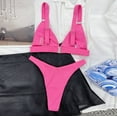 thumbnail image 6 of BONIXOOM Swimsuit Coverup For Women Tankini None Solid Bikinis Bikini Summer Swimwears on Clearance Hot Pink Size 4, 6 of 6