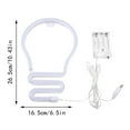 thumbnail image 3 of MSJUHEG Light Bulbs Led Light Bulb Light Bulb Neon Sign Led Neon Lights Usb Battery Powered Wall Light Bulb Strip Steady Brightness Led Lights Yellow, 3 of 5