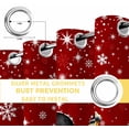 thumbnail image 4 of Fsddascl Red Christmas Blackout Curtains for Bedroom/Living Room, Thermal Insulated Kitchen Curtains, Snowman Xmas Snowflake Botanical Tree Grommet Darkening Window Treatment Drapes 27.5"x39"x2, 4 of 6