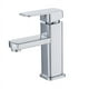 thumbnail image 1 of Grifo de baño de arco bajo monomando cromado de 90 grados, grifo de agua fría y caliente para lavabo de acero inoxidable, grifo de un solo orificio frío y caliente para el hogar, 1 of 4