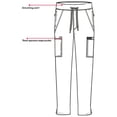 thumbnail image 5 of HeedFit Unisex Cargo Scrub Pants, Drawstring Waist, 4 Pockets, Purple, l, 5 of 6