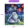 thumbnail image 5 of Happy New Year Persian Family Cheer Winter Midnight Firework Shower Curtain Cat Lover Kitten Owner Gifts Waterproof Bathroom Bathtub Curtain - 02025, 5 of 5