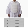 thumbnail image 4 of Protecteur de Poitrine Rembourré en Mousse de Toile avec Doublure en Maille - Sangle Adhésive Réglable, Résistant à l'Usure et Respirant, Idéal pour la Boxe, les Arts Martiaux, le Taekwondo, l'Entraînement de Muay Thai - Taille g (210g), 4 of 7